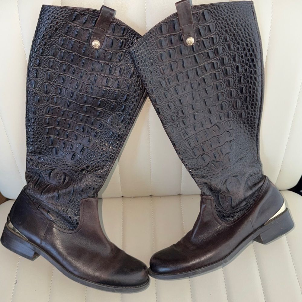 Vince-camuto Women's Black and Brown Boots